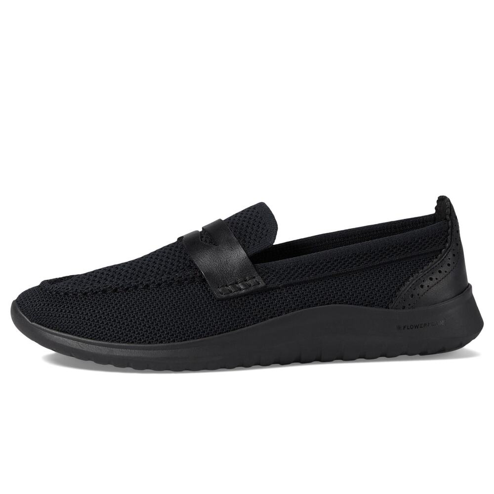 NWT Cole Haan Womens Zerogrand Meritt Stitchlite Loafer Black Knit/Black, 5-B US
